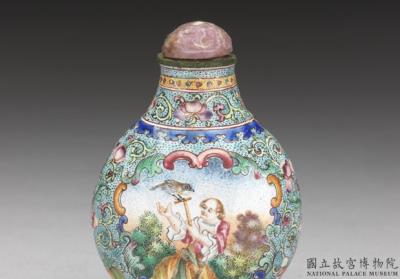 图片[2]-Copper-body painted enamel snuff bottle with a western figural design, Qing dynasty, Qianlong reign (1736-1795)-China Archive